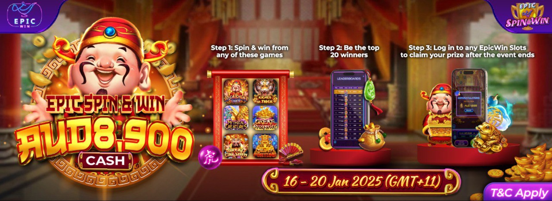 EpicWin - Epic Spin & Win Tournament (AUD)
